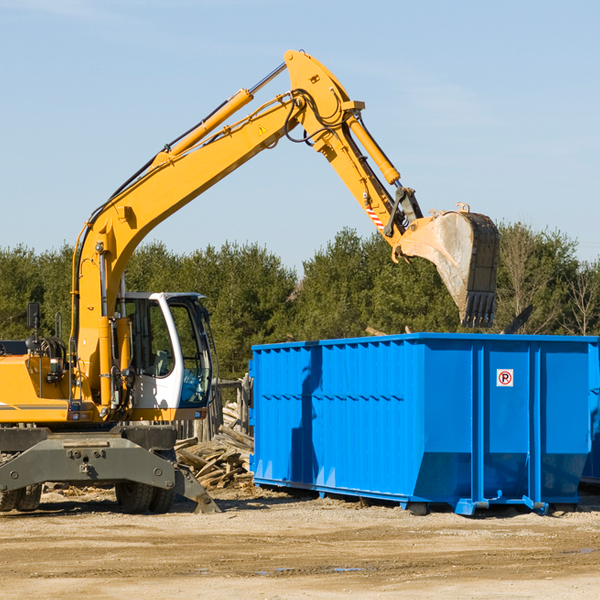 are there any restrictions on where a residential dumpster can be placed in Rock Creek